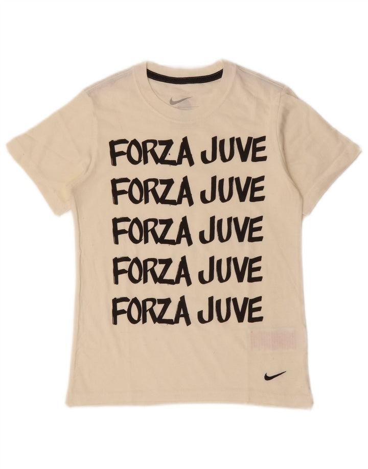 Camiseta Nike Boys Juventus Graphic Top 8-9 Anos Pequena Off White Algodão