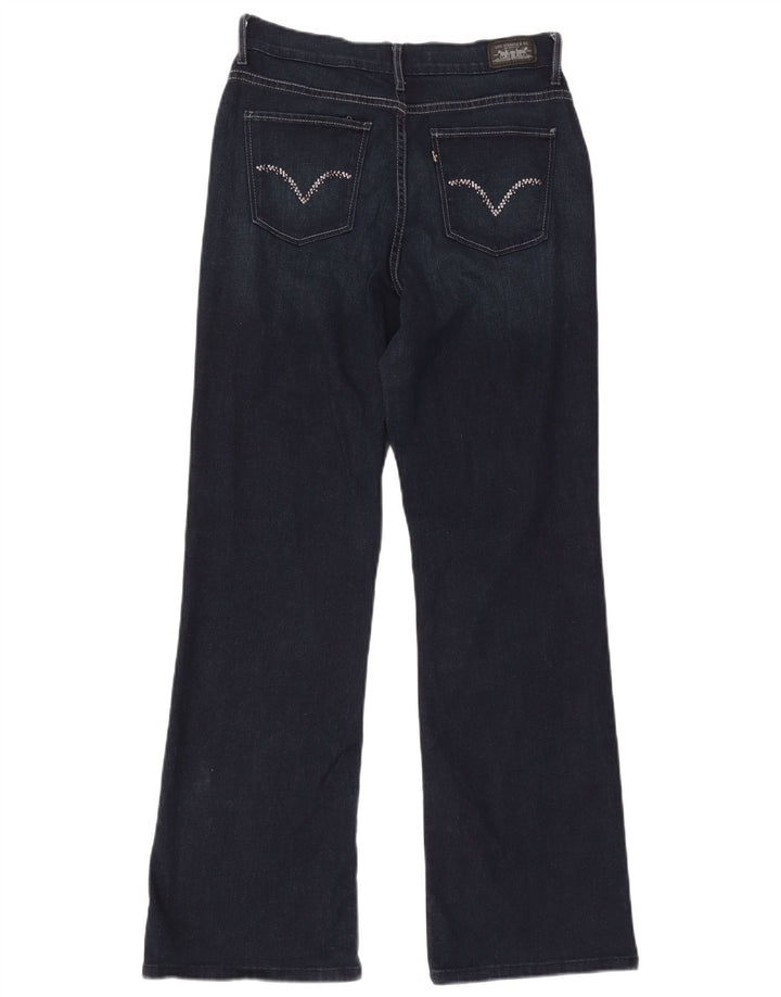 Calça jeans feminina Levi's 512 Bootcut US 12 grande W30 L31 azul marinho