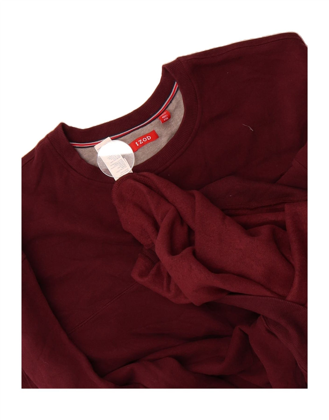 IZOD Mens Loose Fit Sweatshirt Jumper XL Burgundy Cotton Vintage Izod and Second-Hand Izod from Messina Hembry 