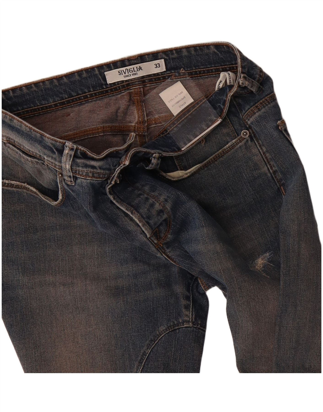 SIVIGLIA Jeans Slim Feminino W33 L33 Azul Algodão