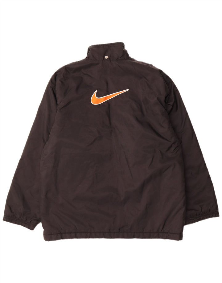 Jaqueta corta-vento Nike Boys Graphic 12-13 anos grande preto nylon