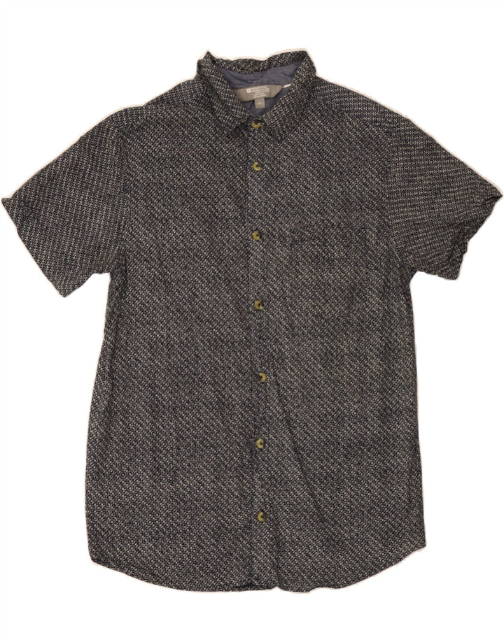 MOUNTAIN WAREHOUSE Mens Short Sleeve Shirt Small Grey Cotton Vintage Mountain Warehouse and Second-Hand Mountain Warehouse from Messina Hembry 