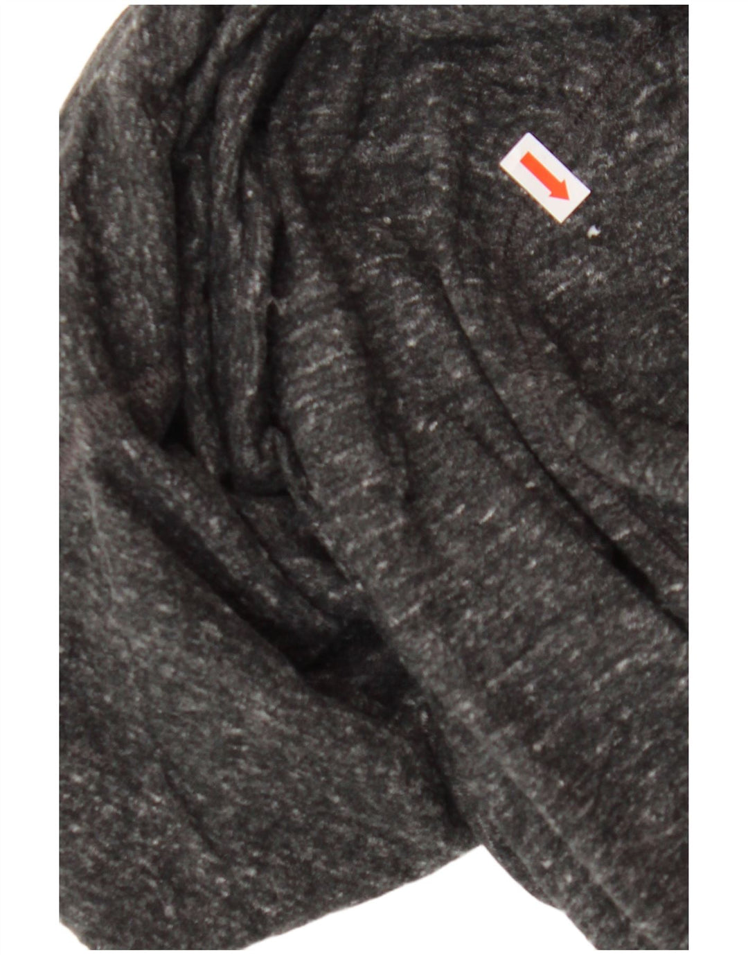 CHAMPION Suéter feminino com capuz gráfico UK 14 algodão manchado cinza médio