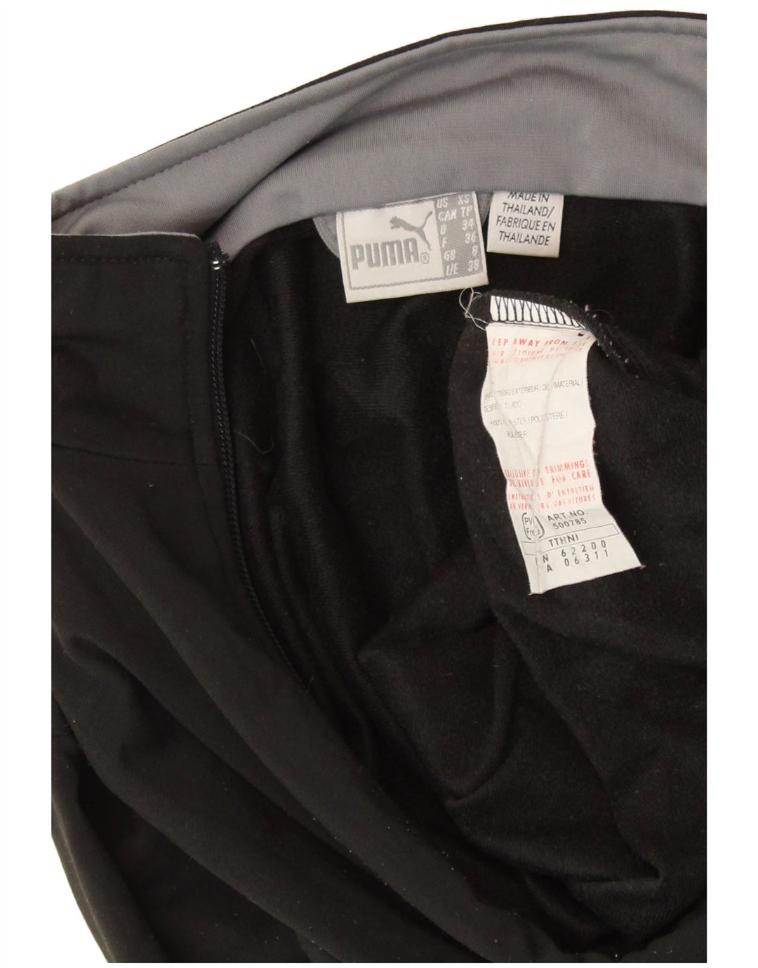 PUMA Womens Tracksuit Top Jacket UK 8 Pequeno Preto Colourblock Poliéster