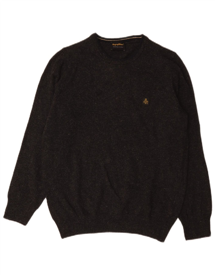 Suéter feminino Refrigiwear com gola redonda UK 14 cinza médio
