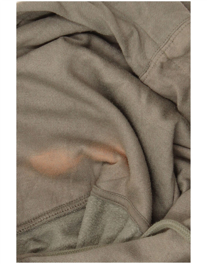 Jumper com capuz grande feminino Topshop Reino Unido 16 poliéster cáqui grande