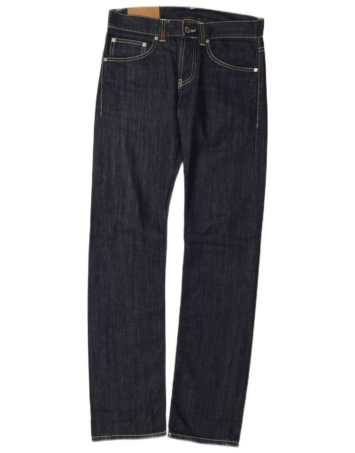 Jeans retos femininos Dondup W29 L32 algodão azul marinho