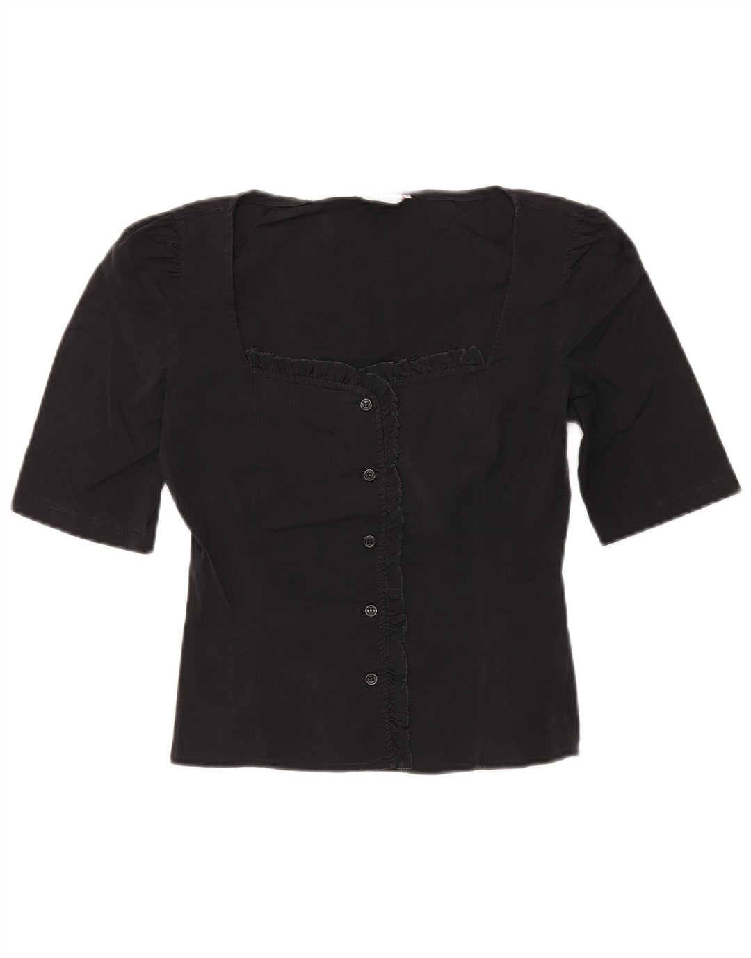 Blusa feminina com babados na frente, MAX & CO., 40 algodão preto pequeno