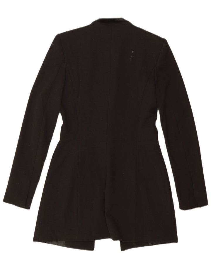 Jaqueta Zara Longline Blazer Feminina Reino Unido 6 XS Preto Poliéster