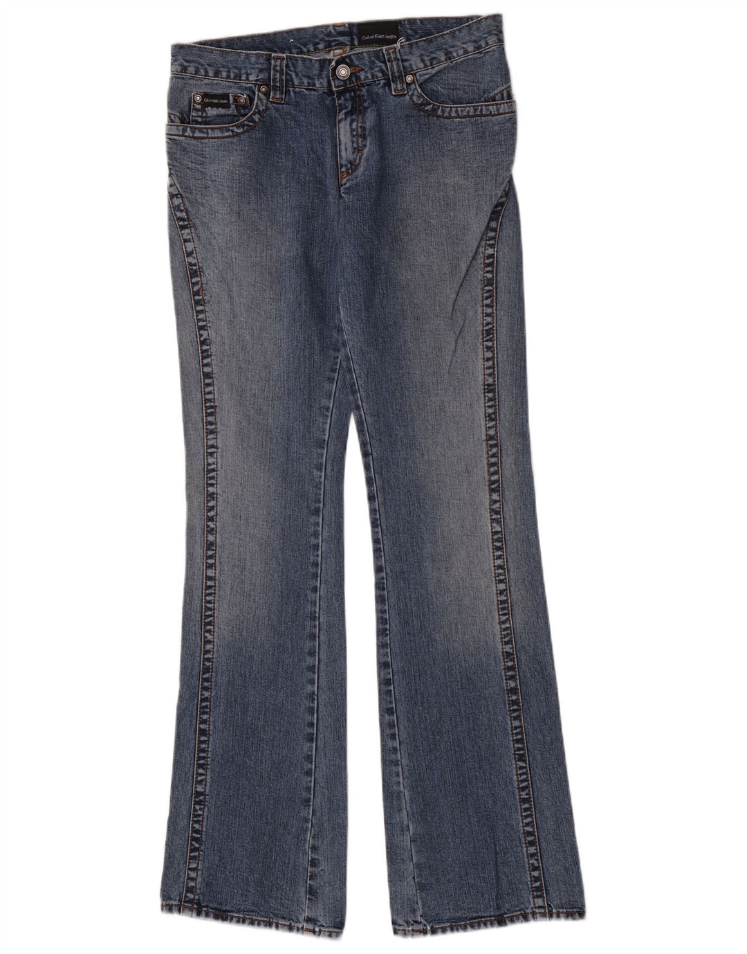 Calça Jeans Calvin Klein Feminina Flared W30 L34 Azul Algodão