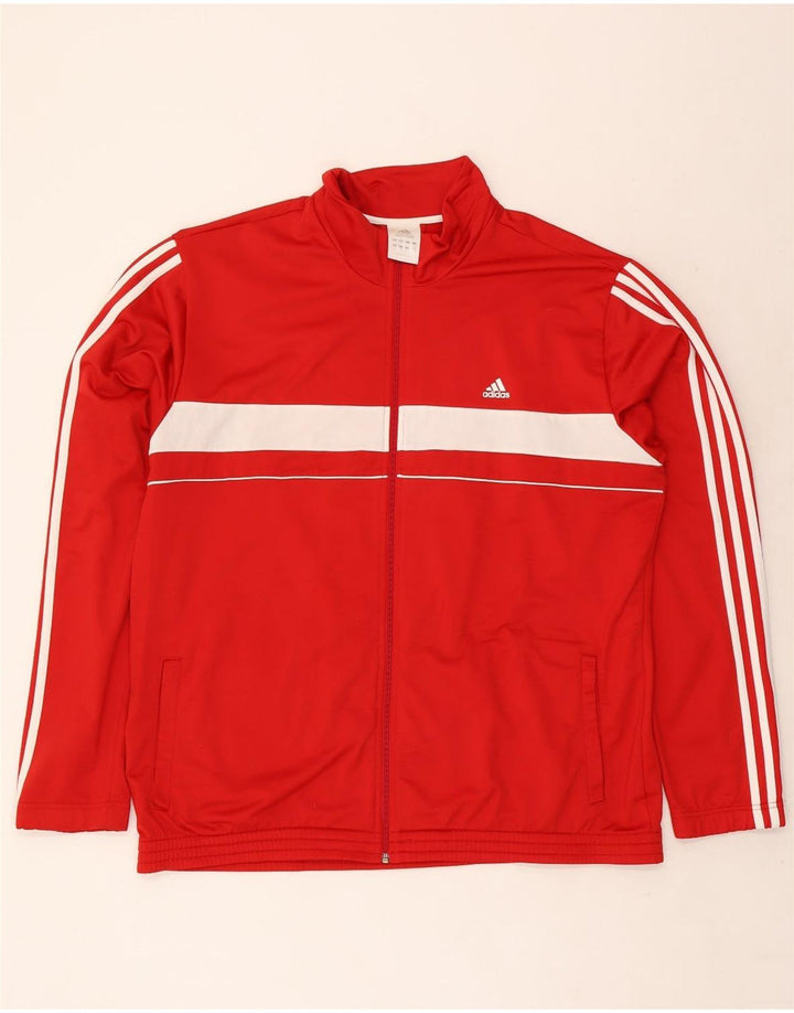 Adidas Mens Treino Top Jacket 2XL Vermelho Colorblock Poliéster
