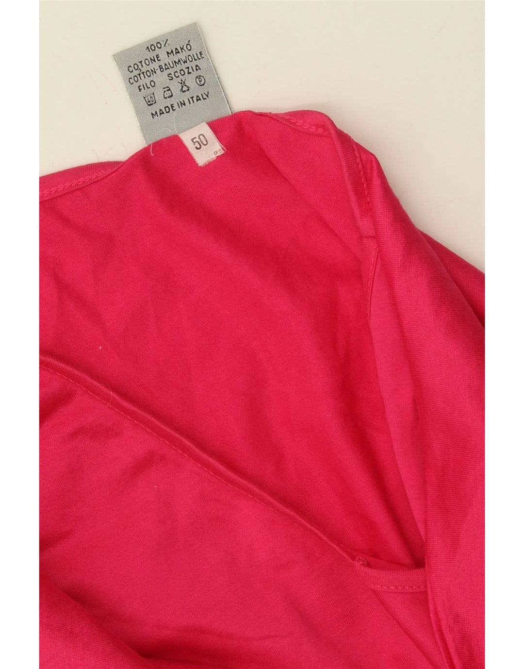 MANGO Womens T-Shirt Top IT 50 XL Pink Floral Cotton Vintage Mango and Second-Hand Mango from Messina Hembry 