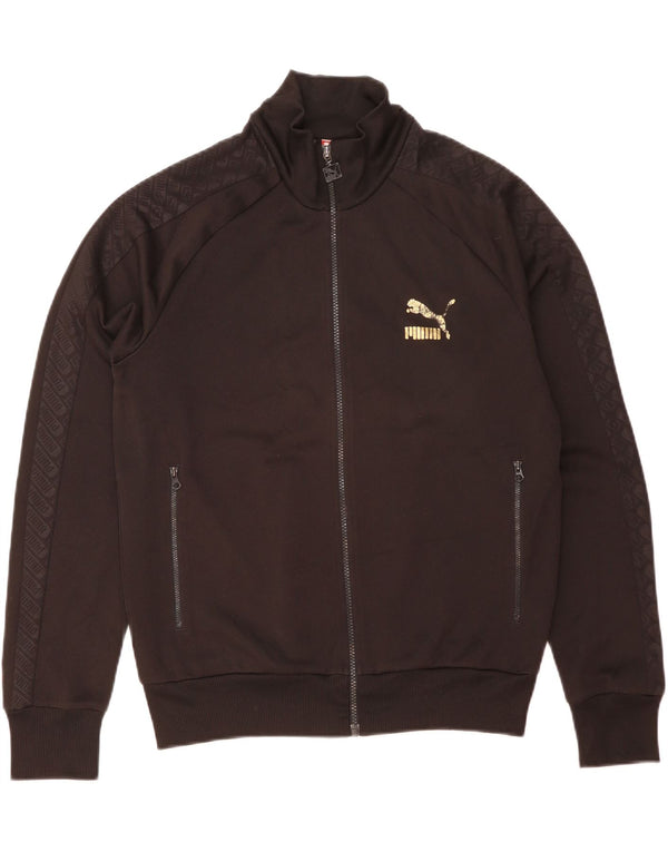 Puma Mens Graphic Tracksuit Top Jaqueta Grande Poliéster Preto