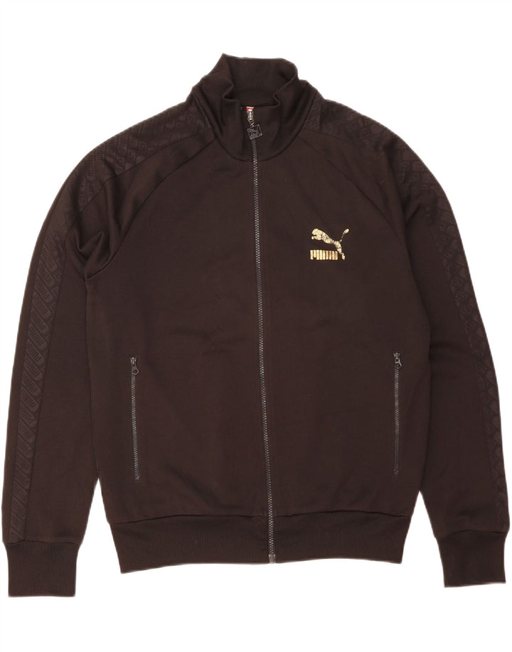 Puma Mens Graphic Tracksuit Top Jaqueta Grande Poliéster Preto