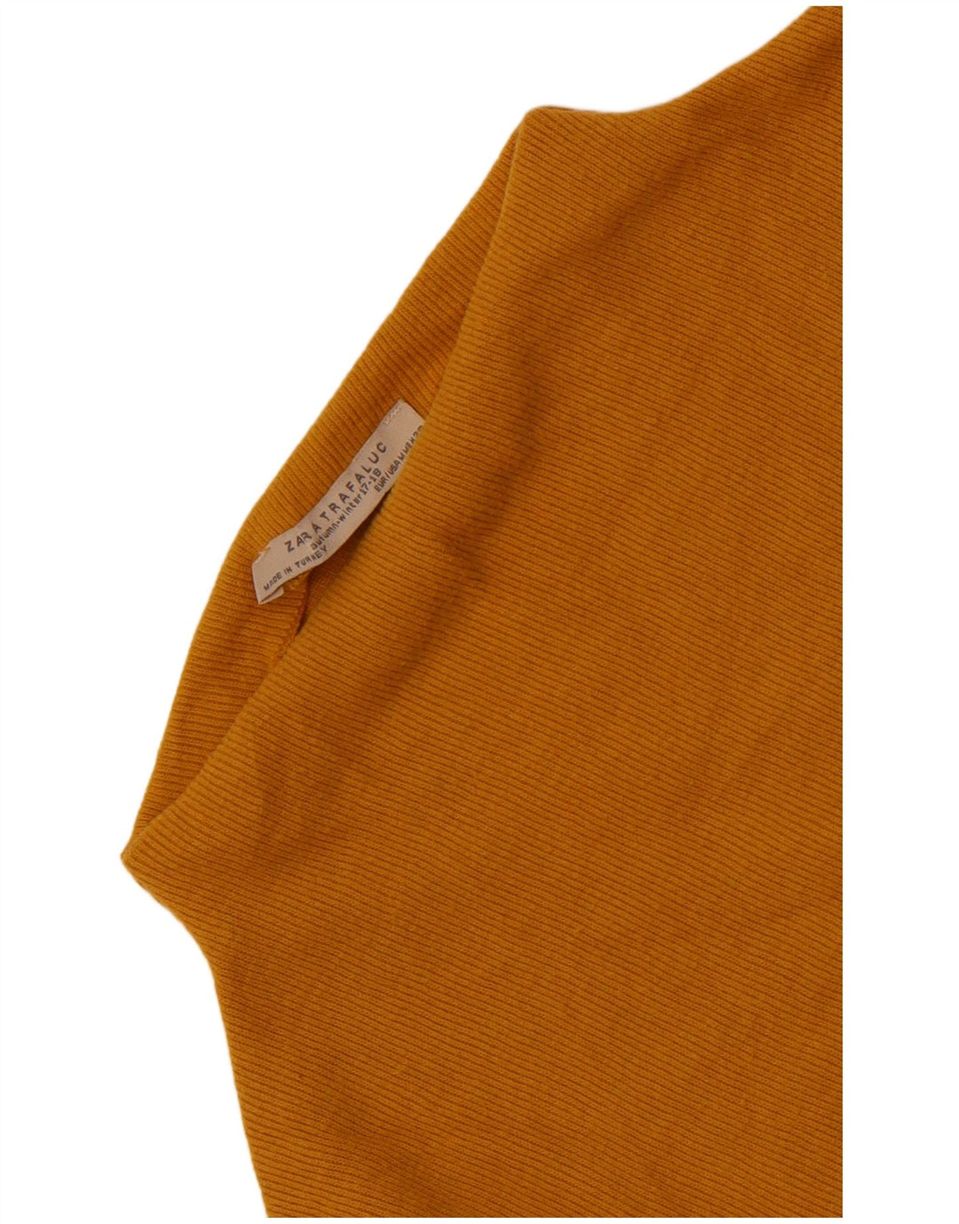 Suéter feminino Zara com gola tartaruga e gola alta Reino Unido 12 médio amarelo