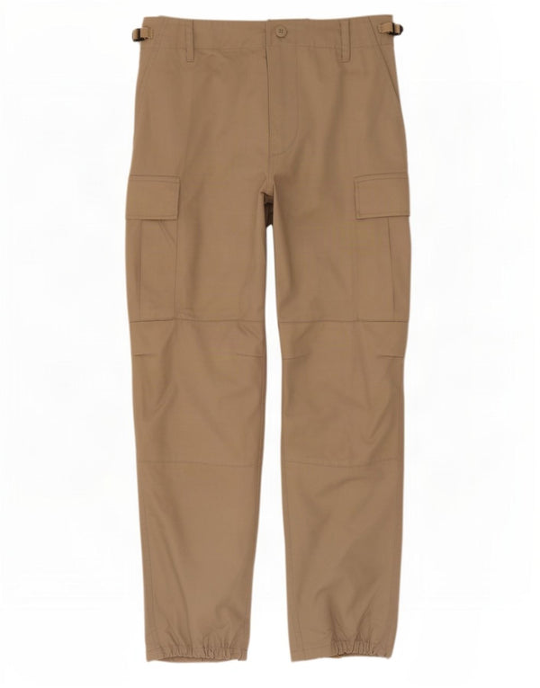Calças cargo vintage masculinas joggers médias W34 L31 bege