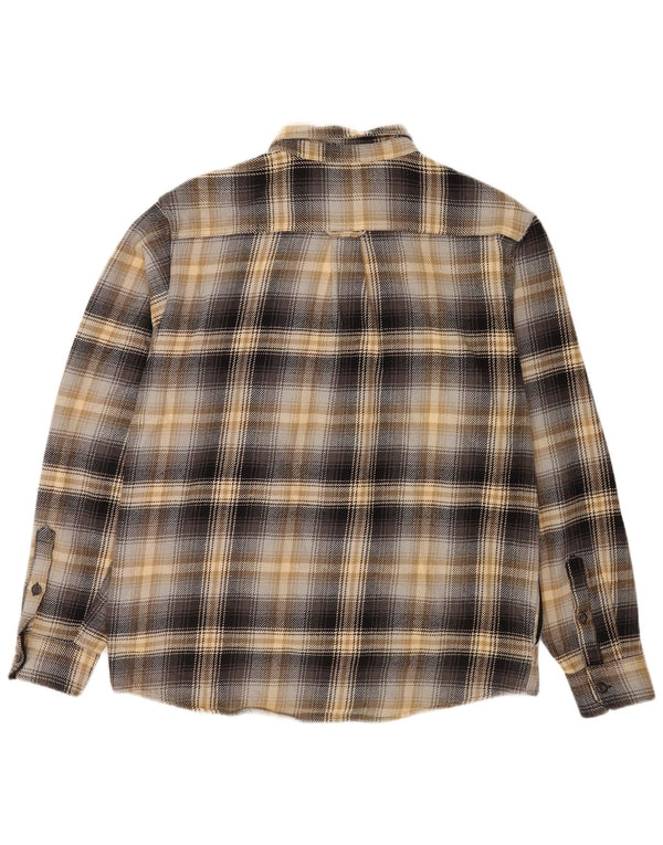 Camisa masculina de flanela Orvis grande algodão xadrez multicolorido
