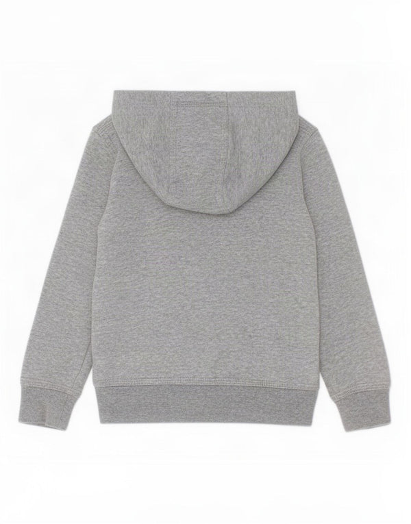 Suéter Nike Boys Zip com capuz 3-4 anos XS cinza algodão manchado