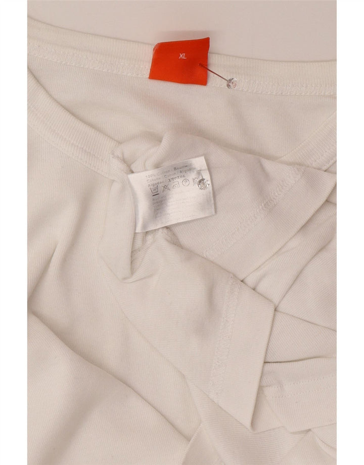 Camiseta masculina HUGO BOSS Top XL algodão branco