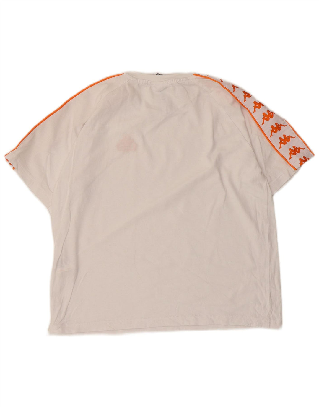 Camiseta feminina Kappa com estampa gráfica UK 10 pequeno algodão branco