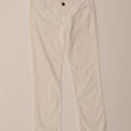 JECKERSON Womens Slim Casual Trousers W27 L27 White Cotton Vintage Jeckerson and Second-Hand Jeckerson from Messina Hembry 