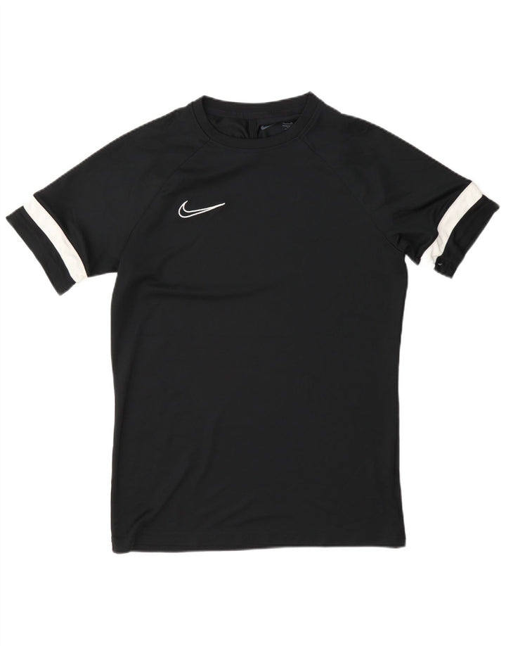 Camiseta masculina Nike Dri Fit Top médio preto colorblock poliéster