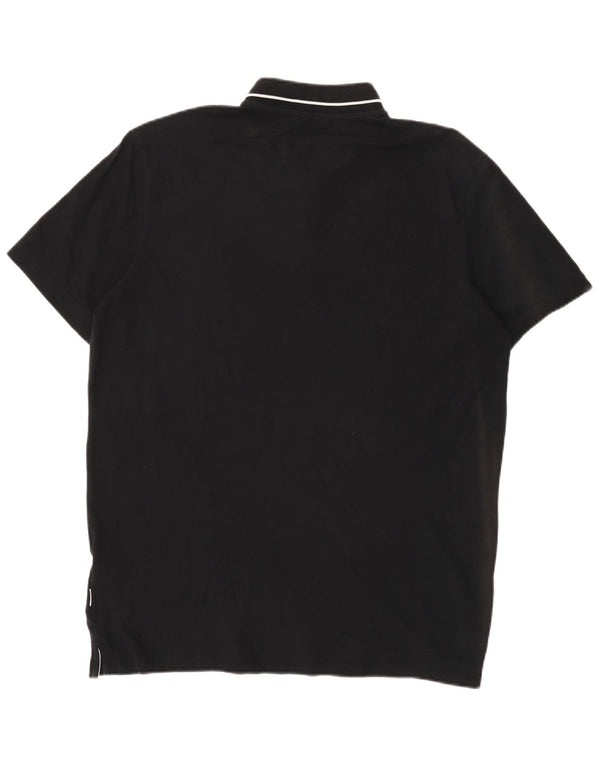Camisa polo masculina Jack & Jones 2XL algodão listrado preto