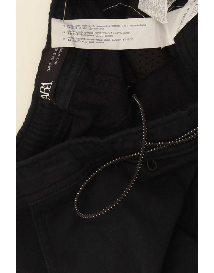 Calça esportiva masculina Zara Cargo joggers pequena azul marinho colorblock