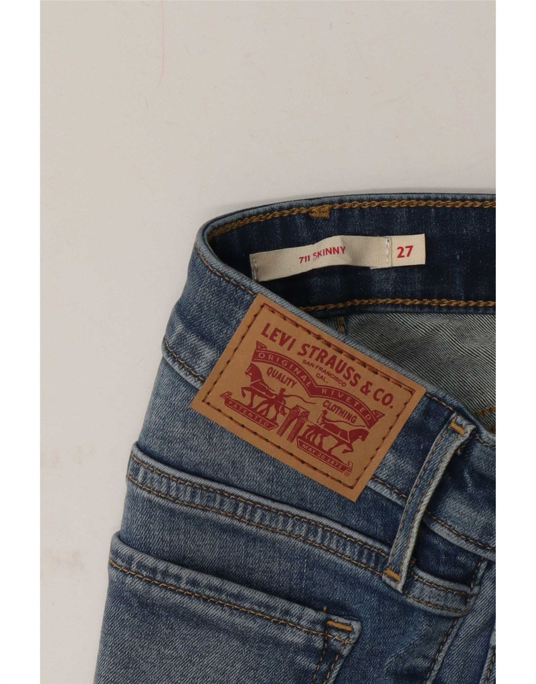 Calça jeans feminina Levi's 711 skinny W27 L28 azul
