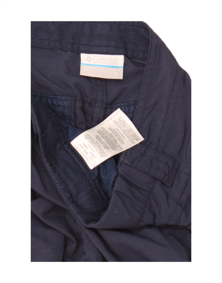 COLUMBIA Mens Cargo Shorts W38 XL Azul Marinho Nylon