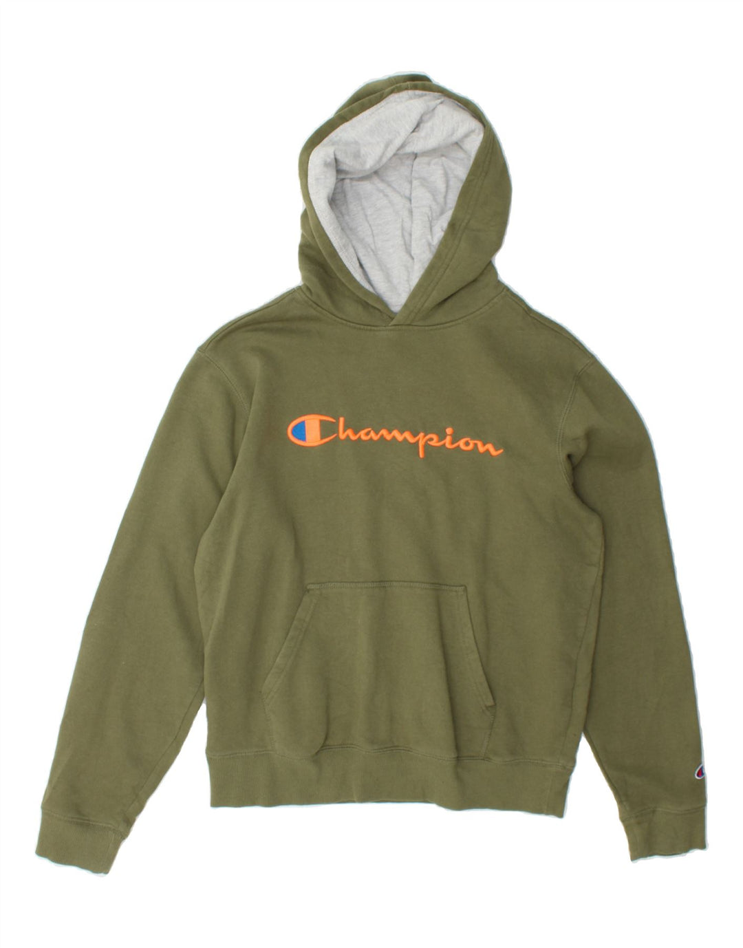 CHAMPION Womens Graphic Hoodie Jumper UK 18 XL Green Cotton Vintage Champion and Second-Hand Champion from Messina Hembry 