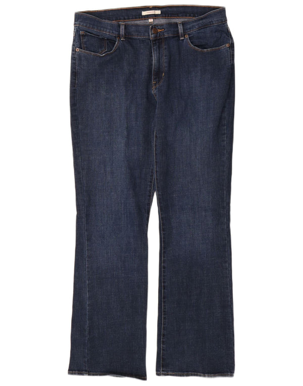 Jeans feminino Levi's Classic Fit Bootcut US 14 XL W32 L32 Azul Marinho Algodão