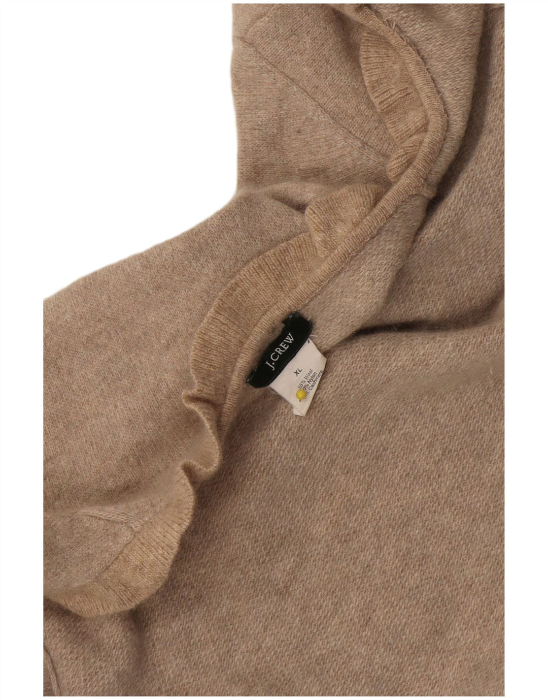 Suéter cardigã feminino J. Crew UK 18 XL lã bege