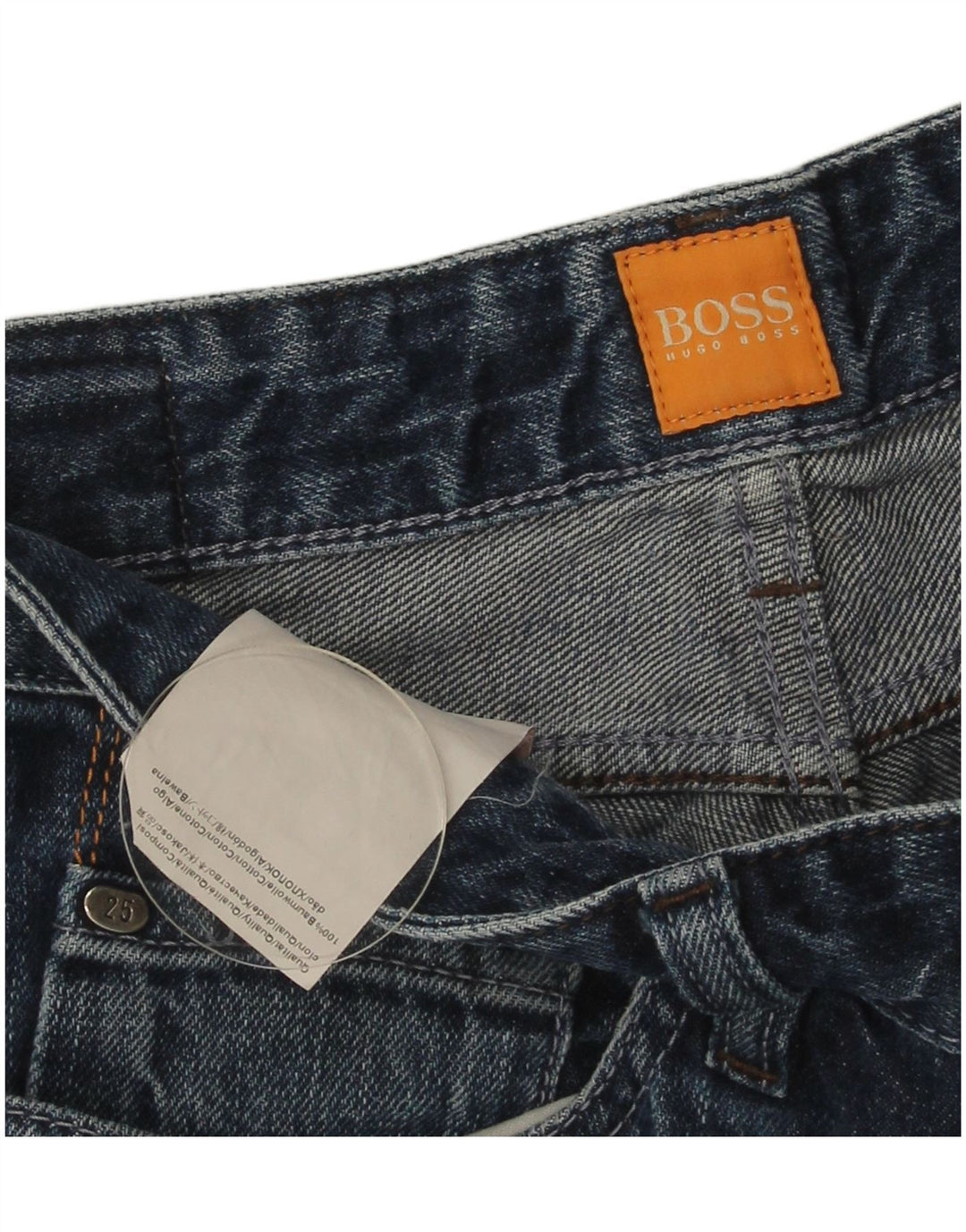 Hugo Boss Mens Straight Jeans W31 L34 Azul Algodão