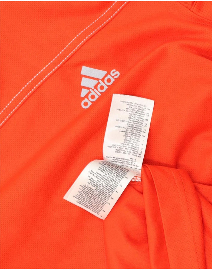 Adidas Mens Camiseta Top Médio Laranja Poliéster