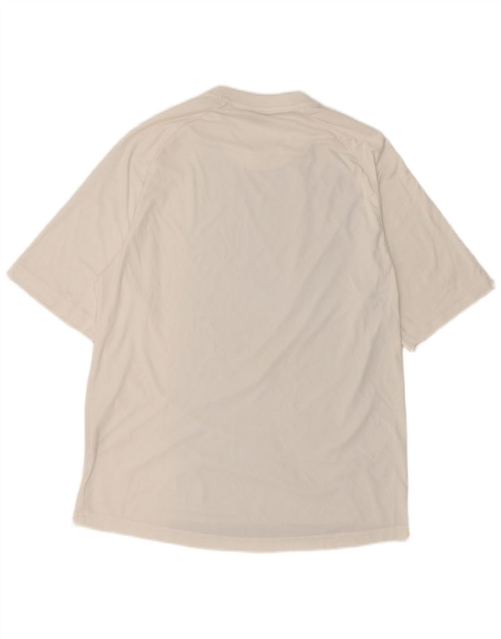 Camiseta gráfica masculina Nike UK 39/40 médio branco colorblock poliéster