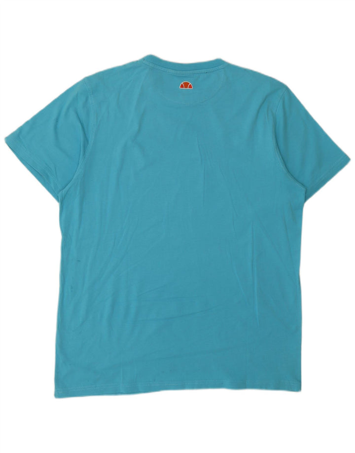 Camiseta Ellesse masculina gráfica Top XL algodão azul