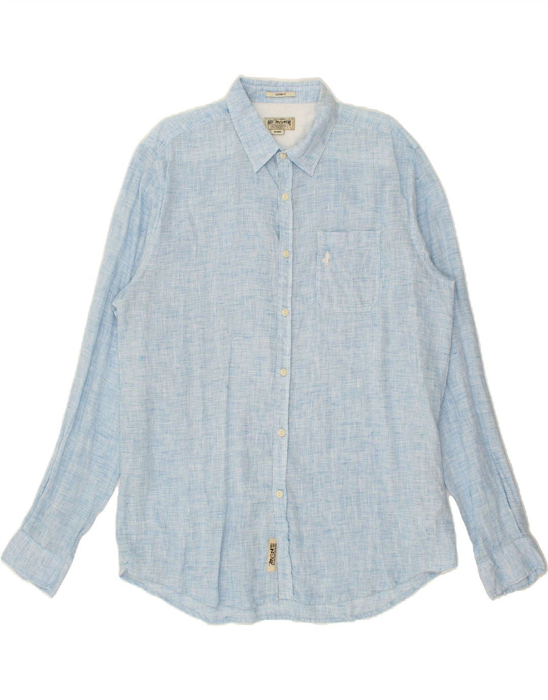 Camisa masculina MARLBORO CLASSICS Custom Fit 2XL Linho Azul