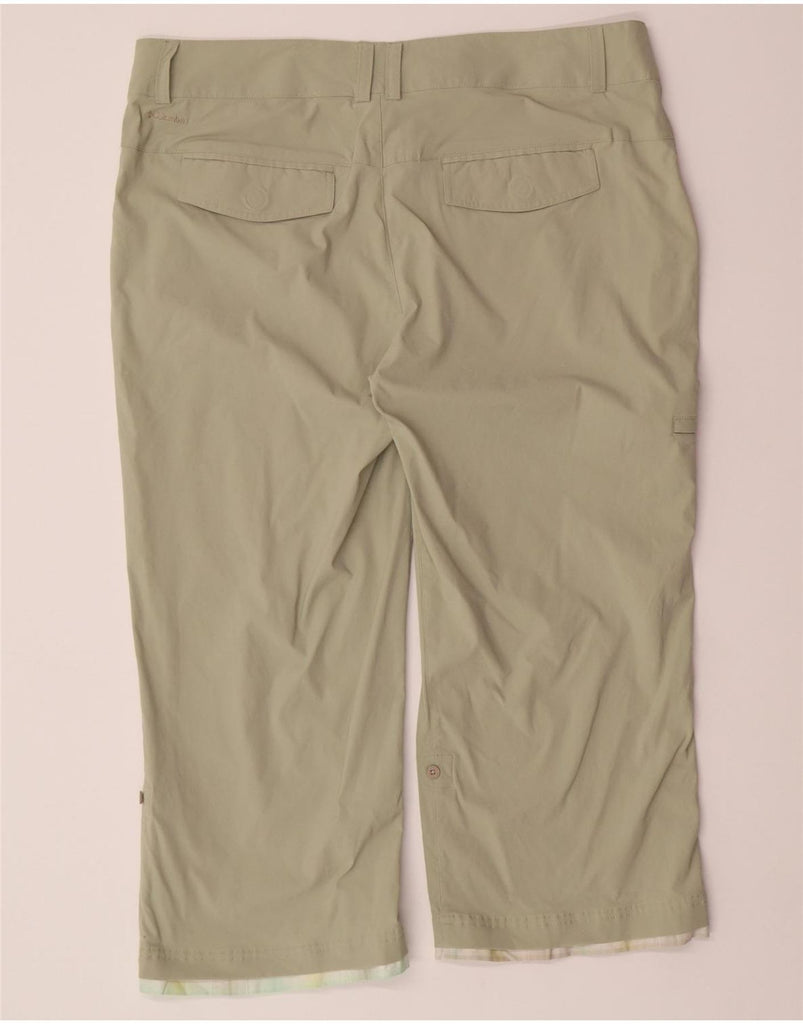 COLUMBIA Womens Titanium Capri Cargo Trousers US 14 XL W36 L22 Green Nylon Vintage Columbia and Second-Hand Columbia from Messina Hembry 