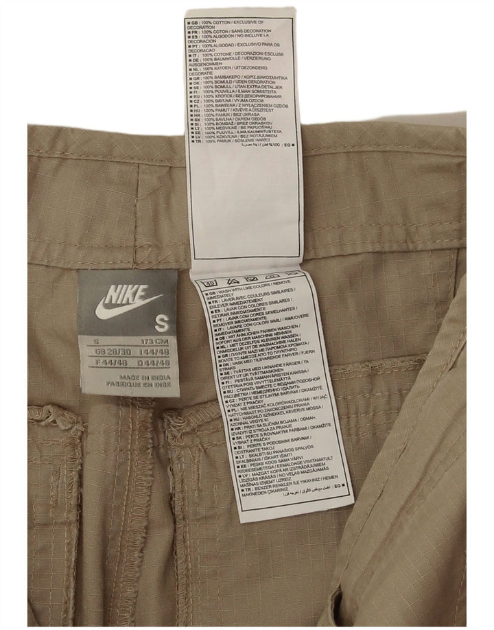 Calça cargo Nike masculina reta pequena W30 L30 algodão bege