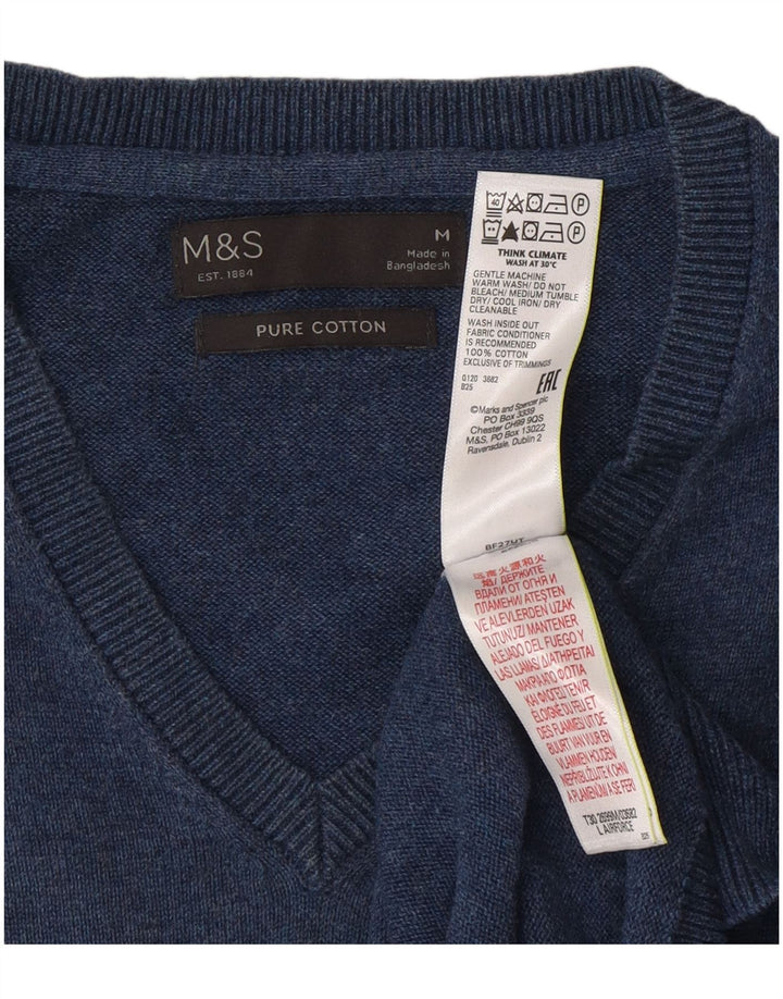 Regata masculina Marks & Spencer com colete médio de algodão azul marinho