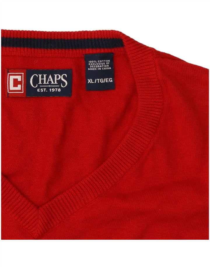 Regata masculina Chaps com colete XL de algodão vermelho
