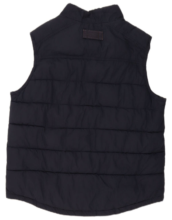 Colete acolchoado masculino Fat Face UK 42 XL algodão azul marinho