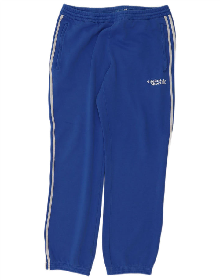 Calça de treino masculina Adidas Joggers médio azul algodão