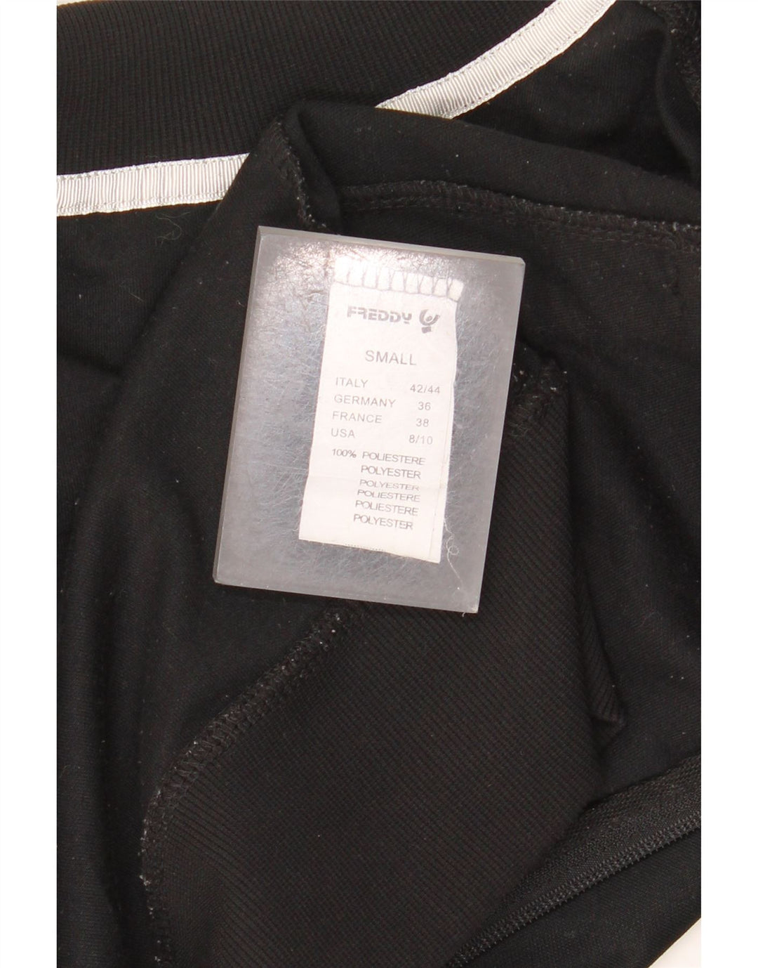 Freddy Womens Graphic Tracksuit Top Jacket UK 10 Pequeno Poliéster Preto