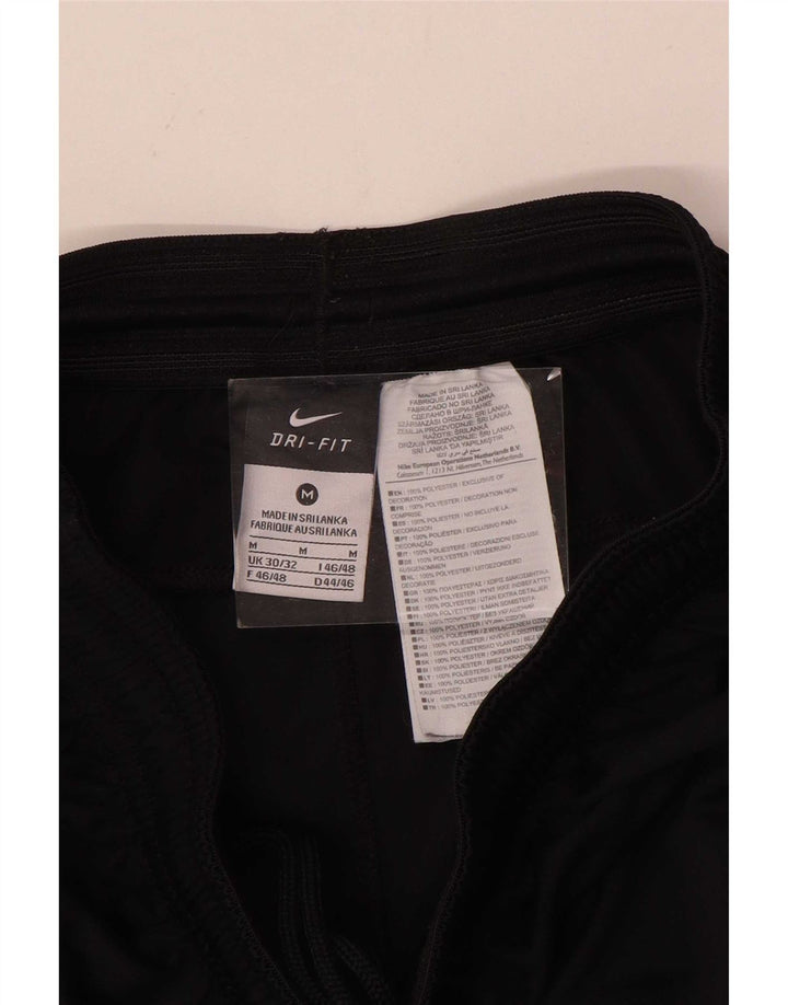 Shorts esportivos masculinos Nike Dri Fit médio preto colorblock poliéster