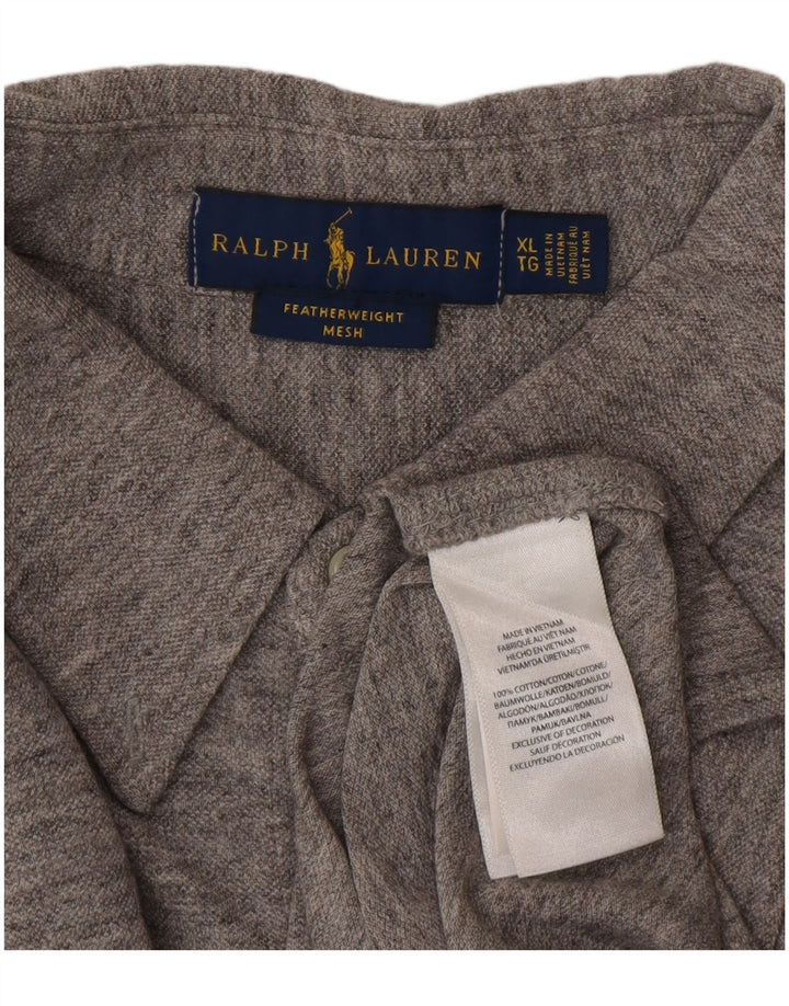 Camisa masculina Ralph Lauren XL algodão manchado cinza