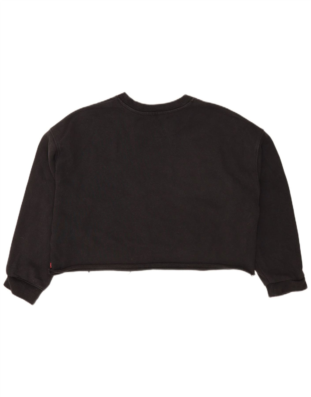 Levi's Womens Crop Oversized Moletom Jumper Reino Unido 16 Grande Listrado Cinza