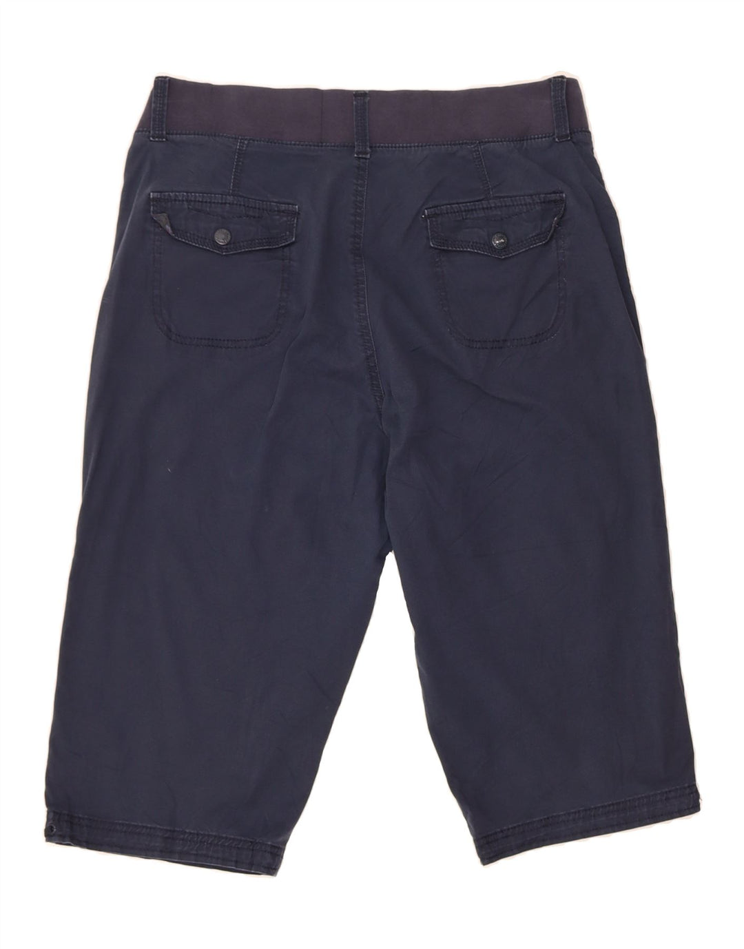LEE Womens Relaxed Fit Bermuda Shorts US 12 Large W34  Navy Blue Cotton Vintage Lee and Second-Hand Lee from Messina Hembry 