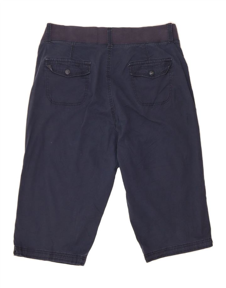 LEE Womens Relaxed Fit Bermuda Shorts US 12 Large W34  Navy Blue Cotton Vintage Lee and Second-Hand Lee from Messina Hembry 